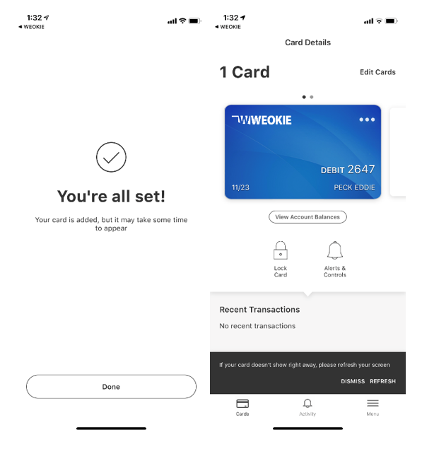 Sign Up for CardControl | WEOKIE Federal Credit Union
